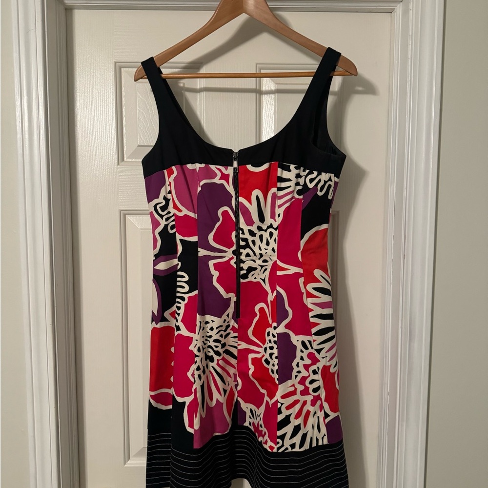 Nine West Floral Dress - Black, Pink, Red